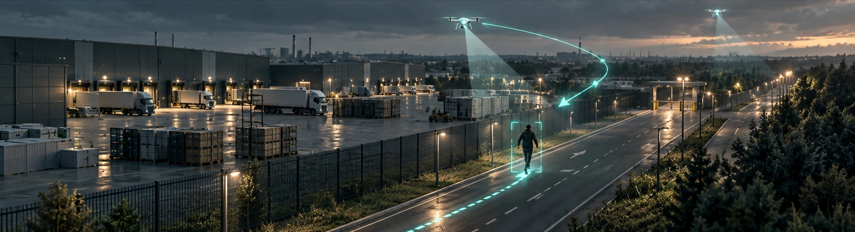 Визуализация сопровождения цели воздушной системой FlySec